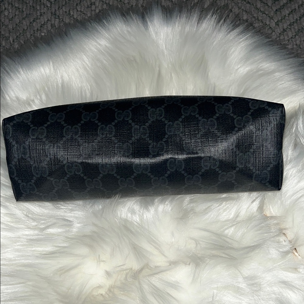 Vintage Gucci Black GG Supreme Monogram Clutch Crossbody Chain Bag - Picture 7 of 12